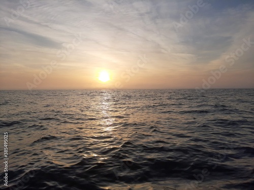 sunset in the sea