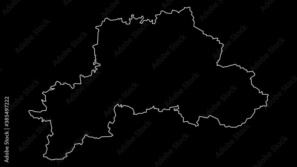 Mogilev Belarus region map outline animation Mogilev Belarus region map outline animation