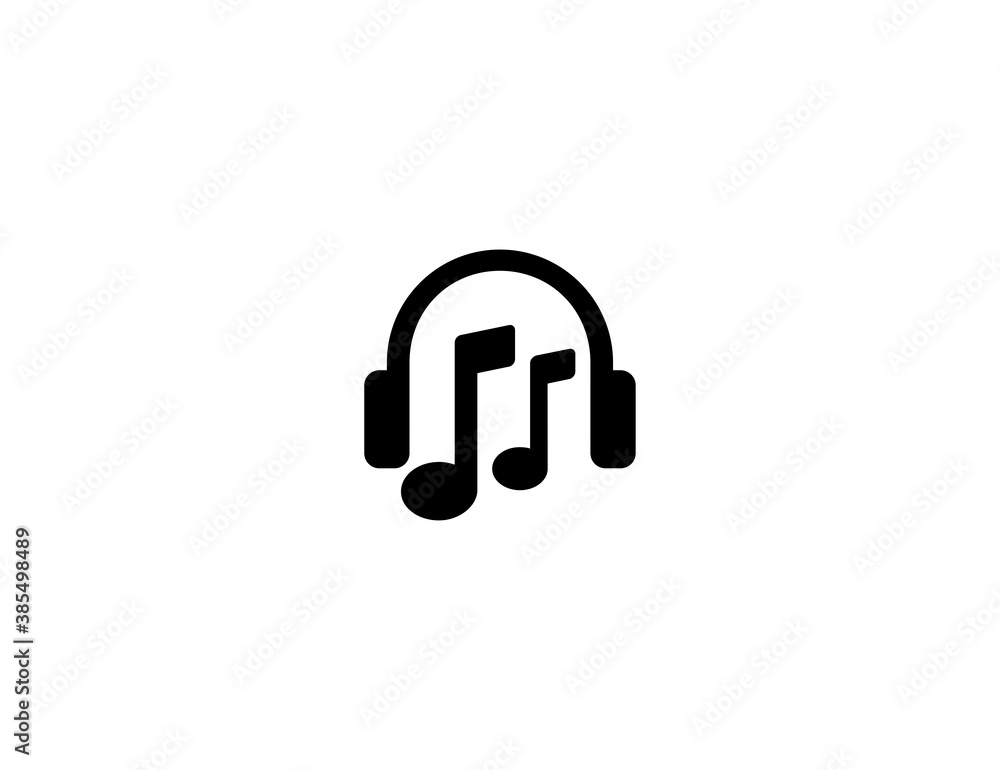 Headphone vector isolated icon Headphone vector isolated icon