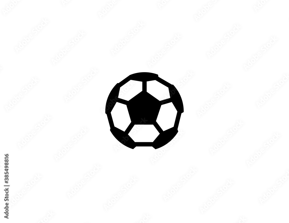Football ball vector icon. Soccer championship stadium game flat symbol illustration