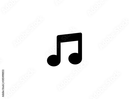 Musical Note vector icon. Isolated musical note illustration symbol