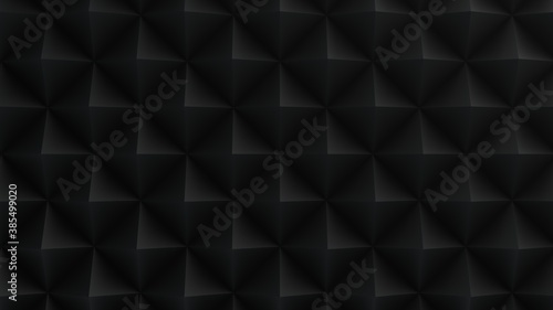 3D rendered image of a geometrical abstract background consisting of pyramid shaped object with 3D lighting