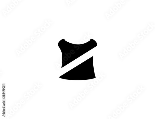 Running shirt vector icon
