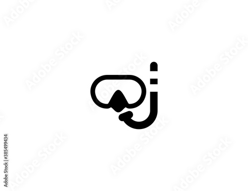 Diving Mask icon vector flat symbol Eyeglasses illustration isolated