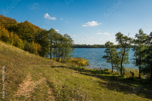 Obraz na płótnie View on the Hancza lake at autumn, Podlaskie, Poland w salonie