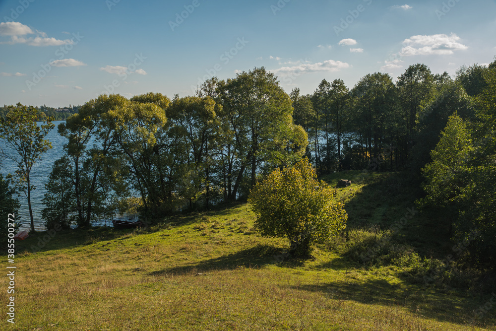 View on the Hancza lake at autumn, Podlaskie, Poland