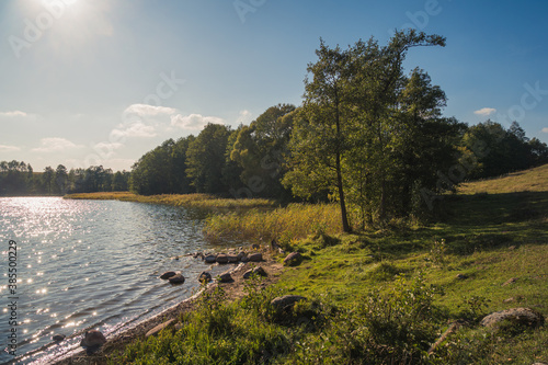 Obraz na płótnie View on the Hancza lake at autumn, Podlaskie, Poland w salonie