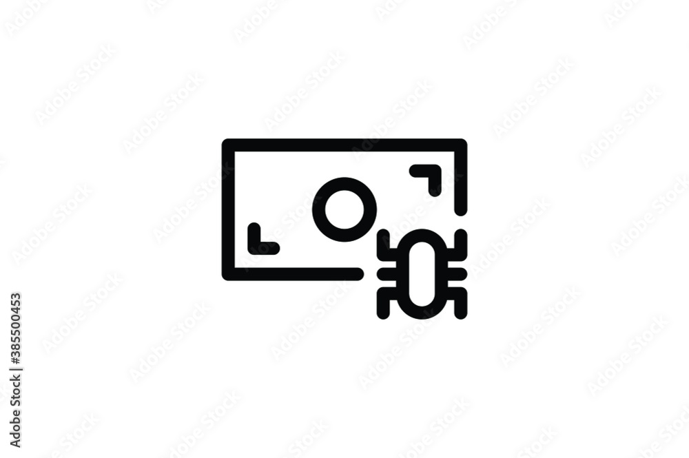 Antivirus Outline Icon - Payment Infected Antivirus Outline Icon - Payment Infected