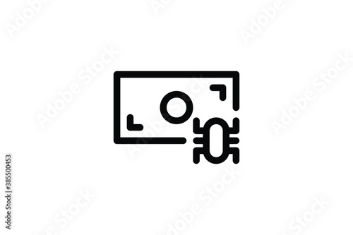Antivirus Outline Icon - Payment Infected