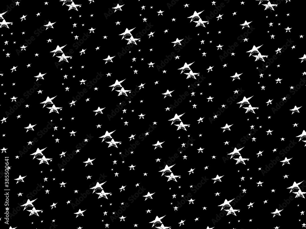 Fototapeta premium Shining stars beautiful texture on plain black background