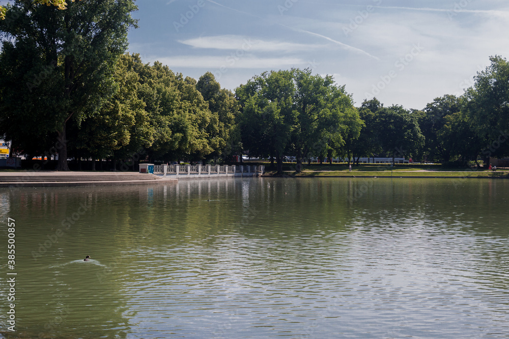 Beautiful park scene in public park Beautiful park scene in public park