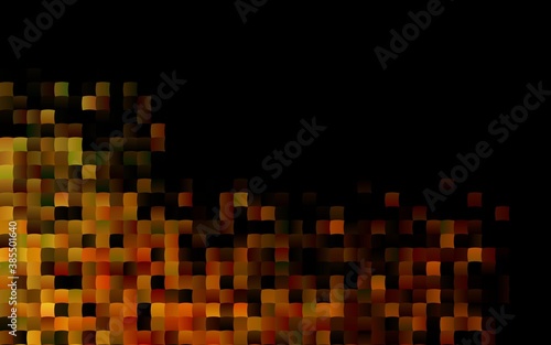 Dark Yellow, Orange vector backdrop with rectangles, squares.