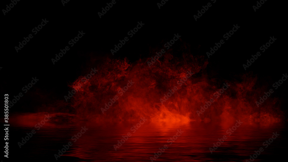 Mystery fire fog texture overlays for text or space. Smoke chemistry, mystery effect on isolated background. Stock illustration.