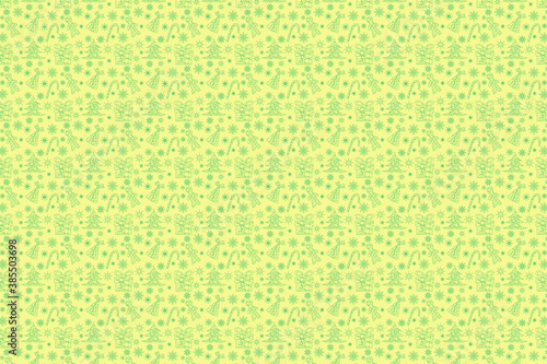 green christmas and new year seamless pattern