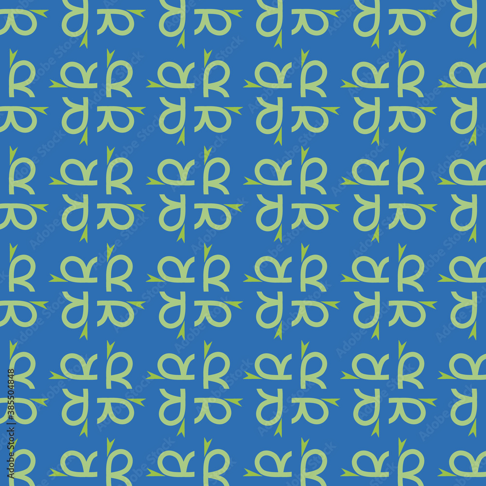 Vector seamless pattern background texture with geometric shapes, colored in blue, green colors.