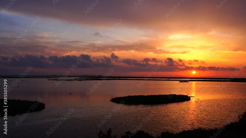 4k video of the sunrise in the natural park of the river ebro delta, a site full of birds and wildlife.
4k video of the sunrise in the natural park of the river ebro delta, a site full of birds and wildlife.