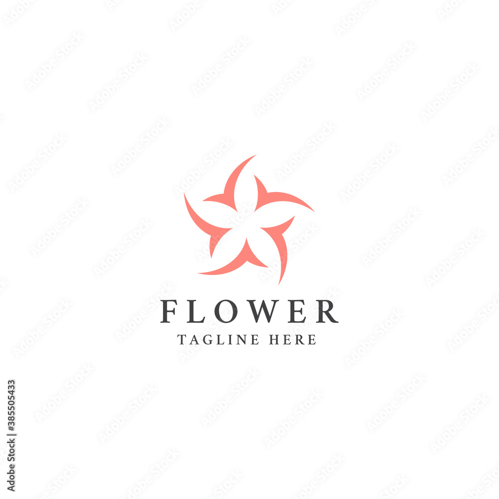 Abstract flower logo icon design template. Spa, cosmetic, boutique, florist vector