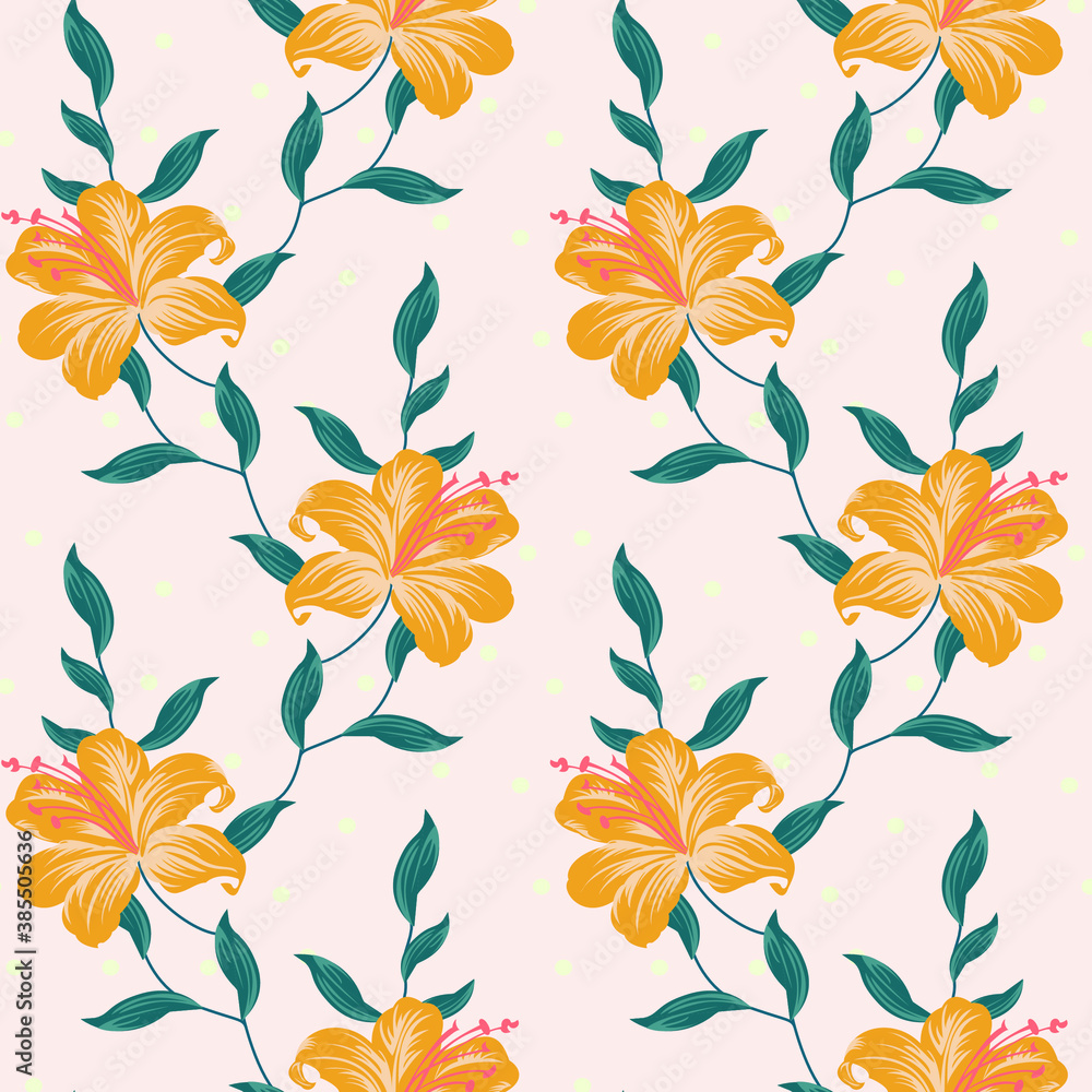seamless small vector flower design pattern  on background