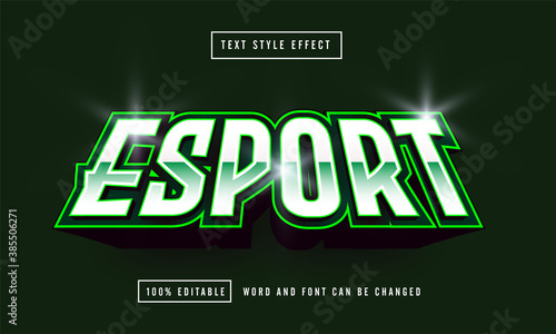 Esport green font Text effect editable premium free downloa