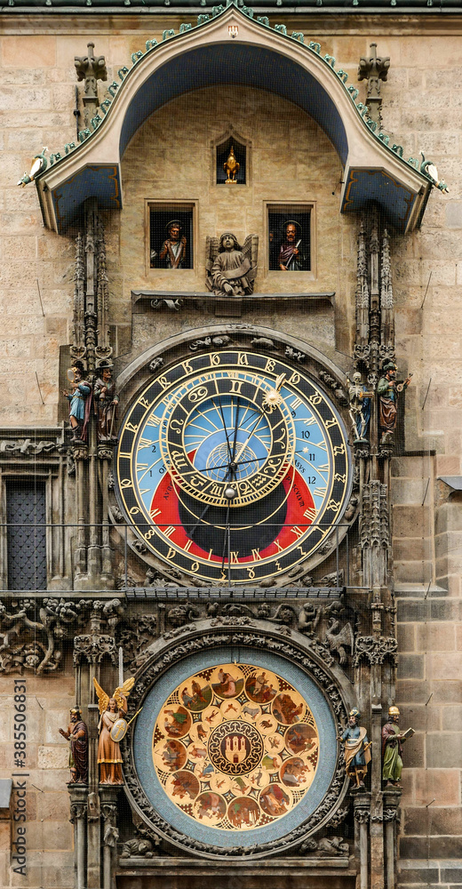 Obraz premium Prague Astronomical Clock in Prague in the Old Town on the Old Town Square