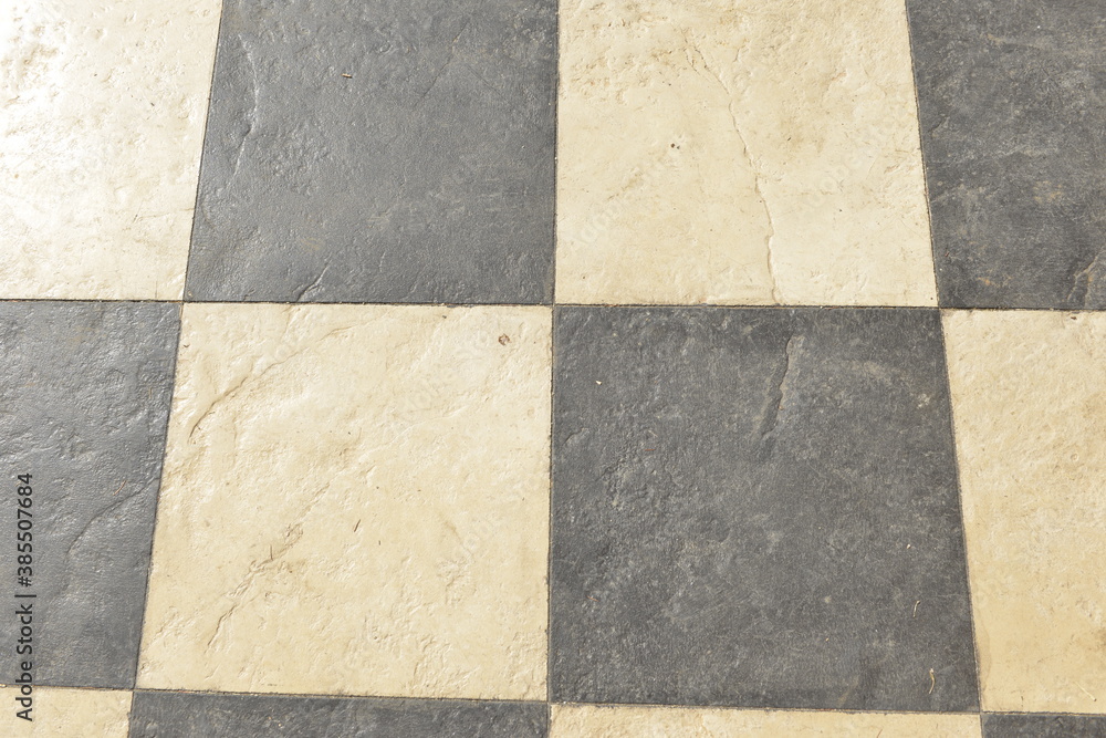 Fototapeta premium Black and white concrete floor