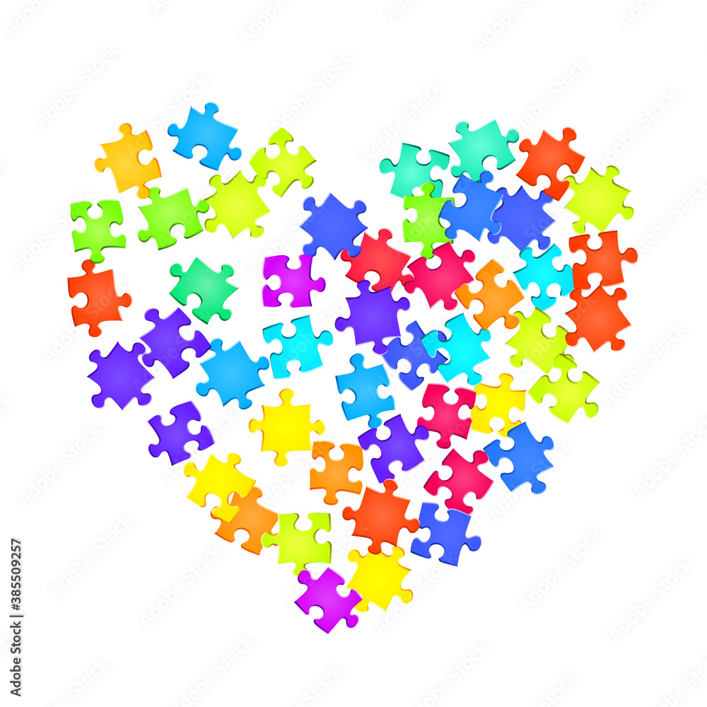 Game riddle jigsaw puzzle rainbow colors parts Game riddle jigsaw puzzle rainbow colors parts