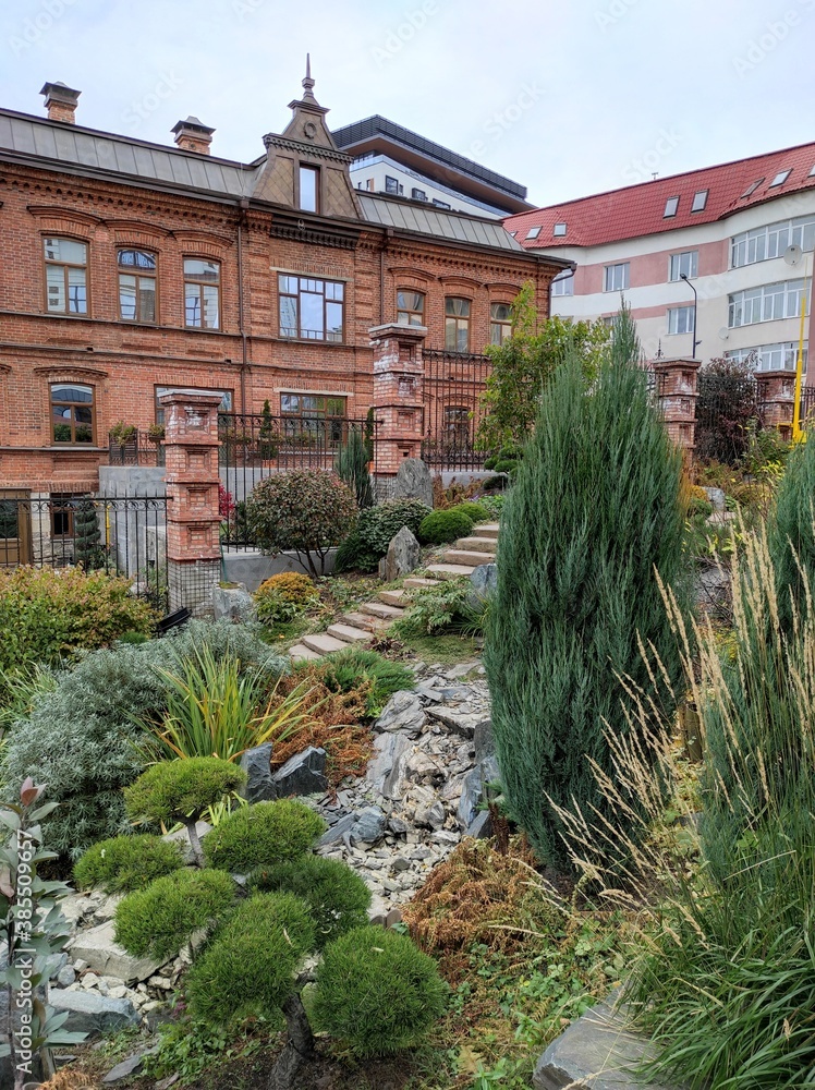 Conifer Garden Yard Landscape Design Juniperus Skyrocket Juniperus