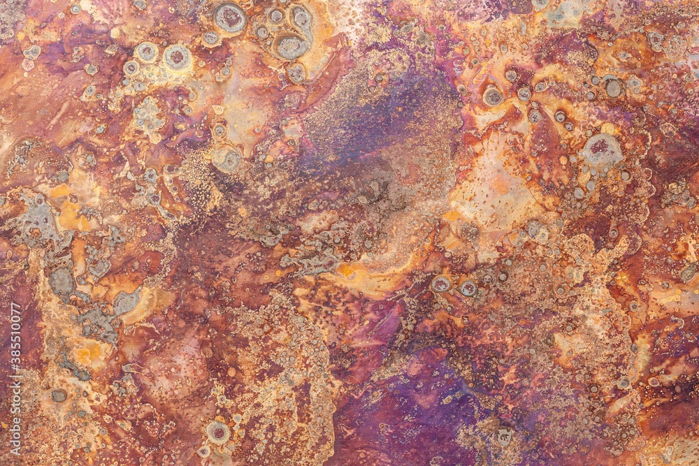 The pattern on the rusty iron plate texture and background seamless