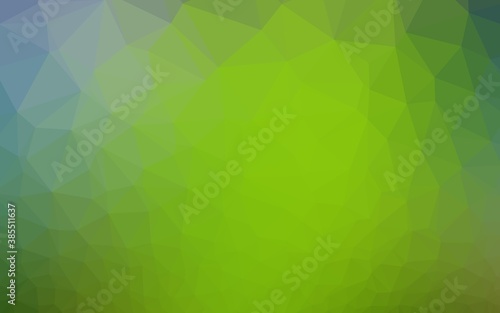 Light Blue, Green vector shining triangular template.