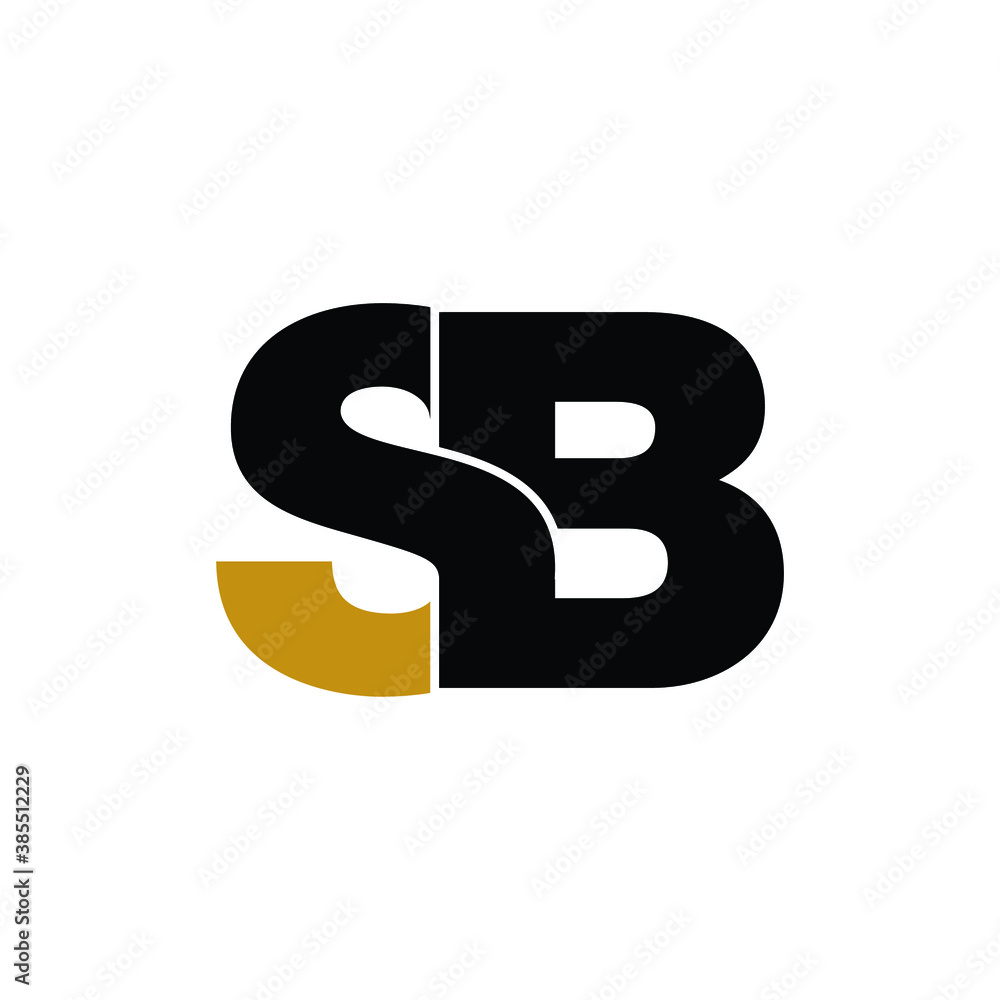 Letter SB simple logo design vector Letter SB simple logo design vector