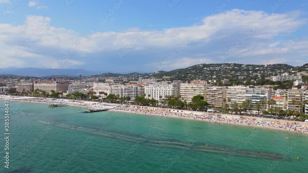 Typical view over the city of Cannes at the French Riviera. Aerial view Typical view over the city of Cannes at the French Riviera. Aerial view