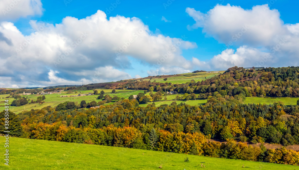 landscape in the autumn in Bradfield, Yorkshire landscape in the autumn in Bradfield, Yorkshire