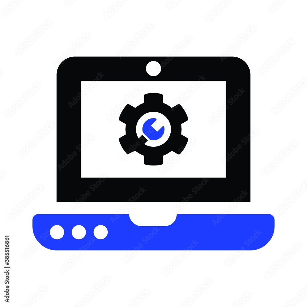 Laptop repair icon Service maintenance vector Icon