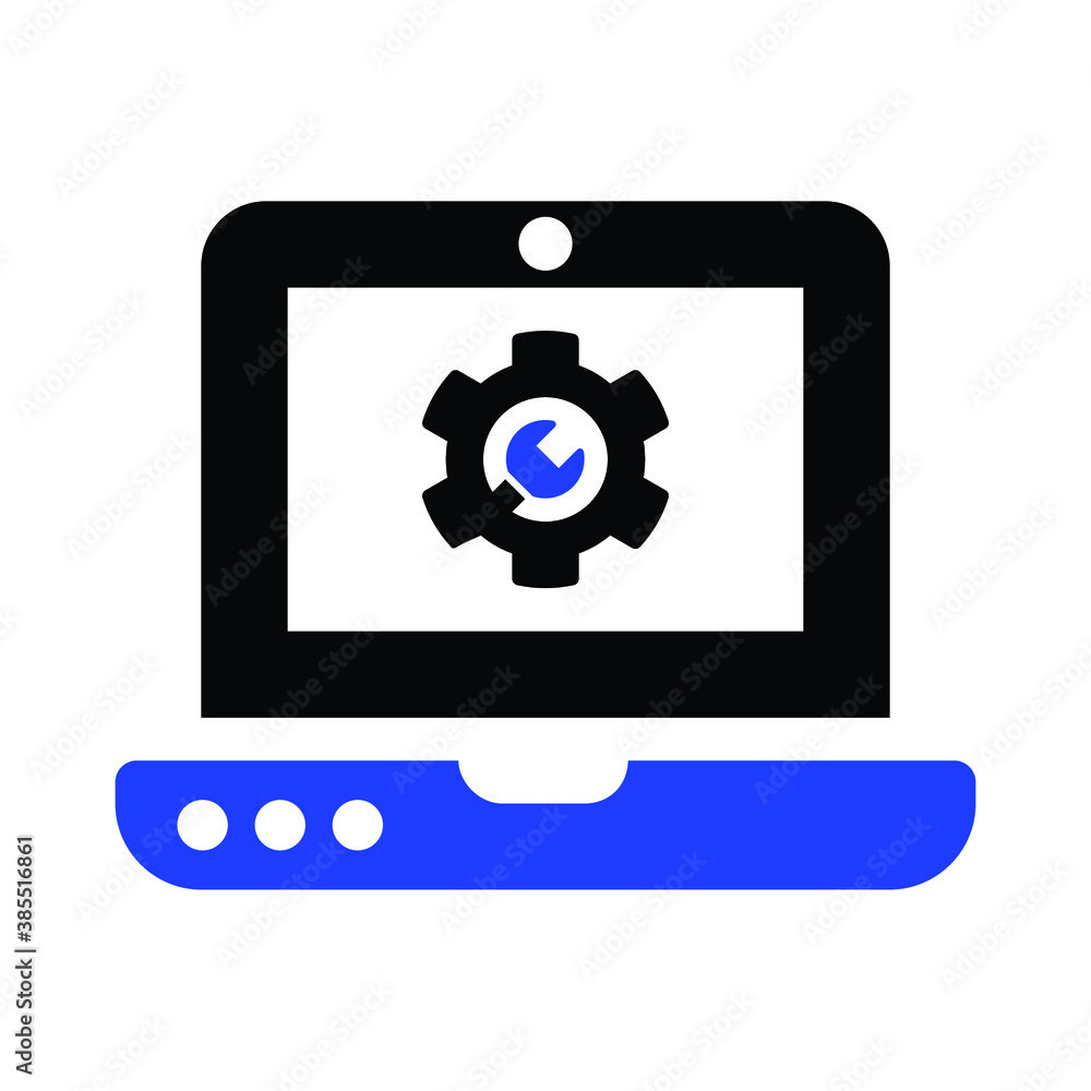 Laptop repair icon Service maintenance vector Icon Laptop repair icon Service maintenance vector Icon