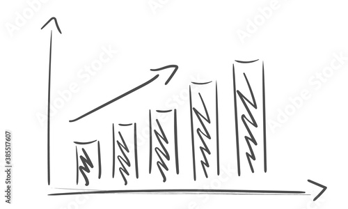 Diagramm Stift Papier Zeichnung Skizze Wachstum Anstieg