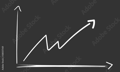 Anstieg Diagramm Pfeil Chart Wachstum Kreidetafel Kreide Tafel