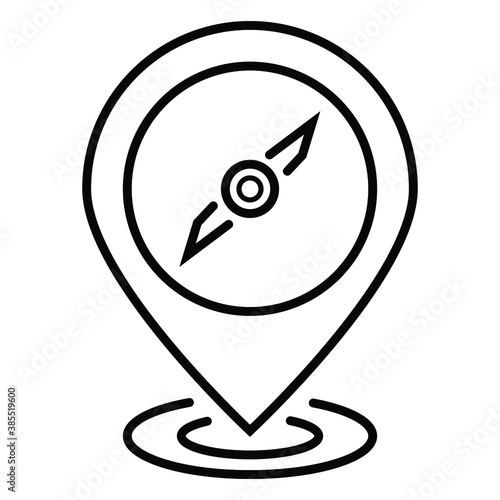 Map marker location on map flat icon