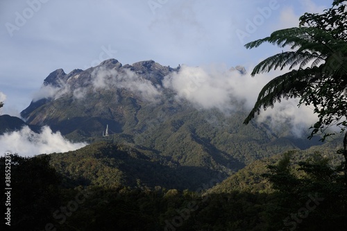 Mount Kinabalu located in Ranau district  West Coast Division of Sabah  Borneo island in Malaysia