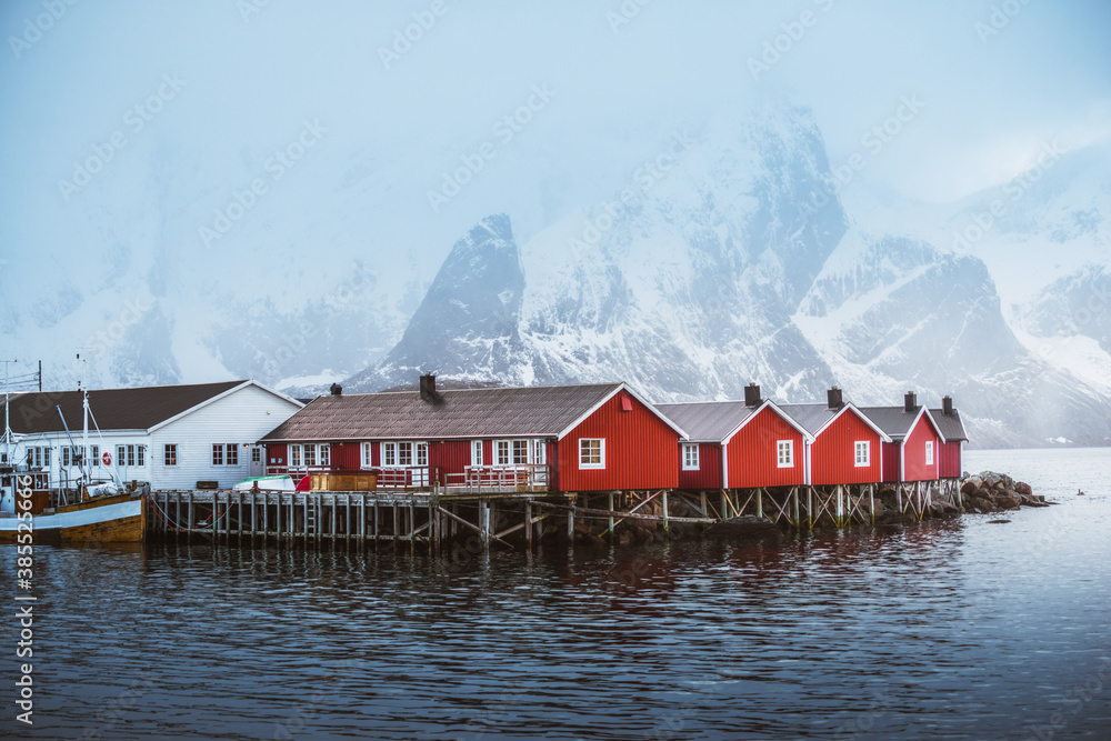 Hamnoy fishing village, spring time, Lofoten Islands, Norway