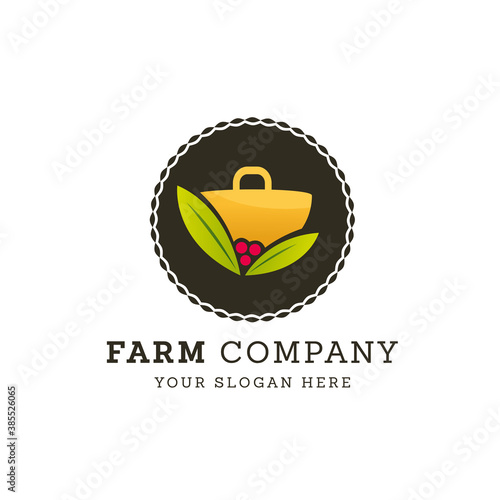 logo panier ferme fruits et legumes bio