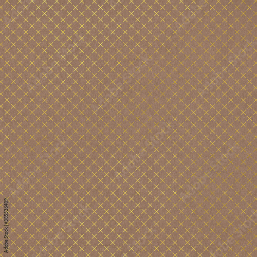 Gold Metallic Pattern on Kraft Paper Texture Background, Digital Paper