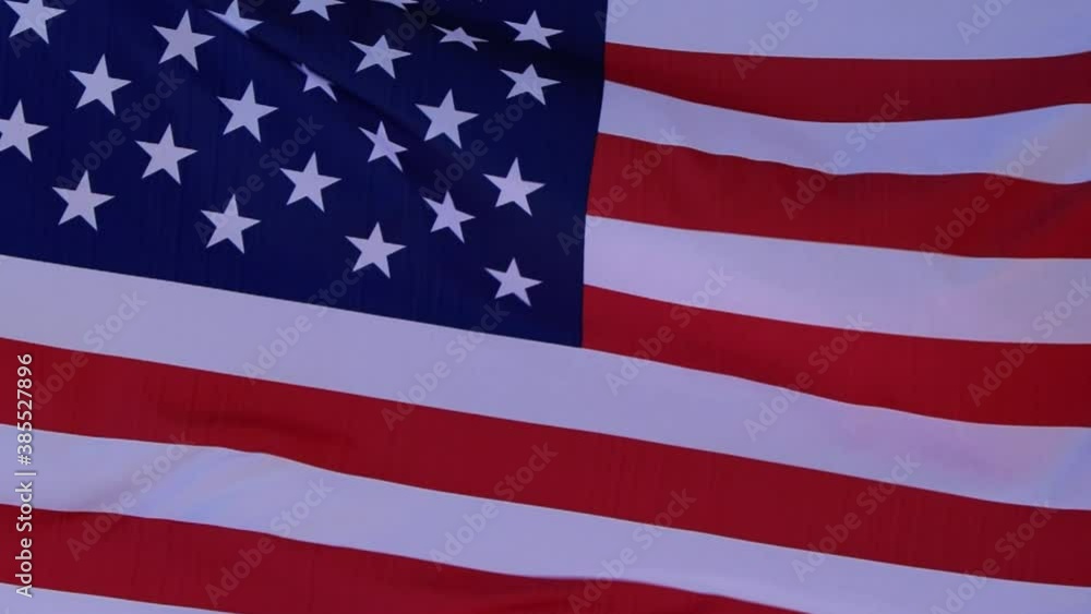Slow motion of Unated States American flag waving in the wind video, USA symbol Slow motion of Unated States American flag waving in the wind video, USA symbol