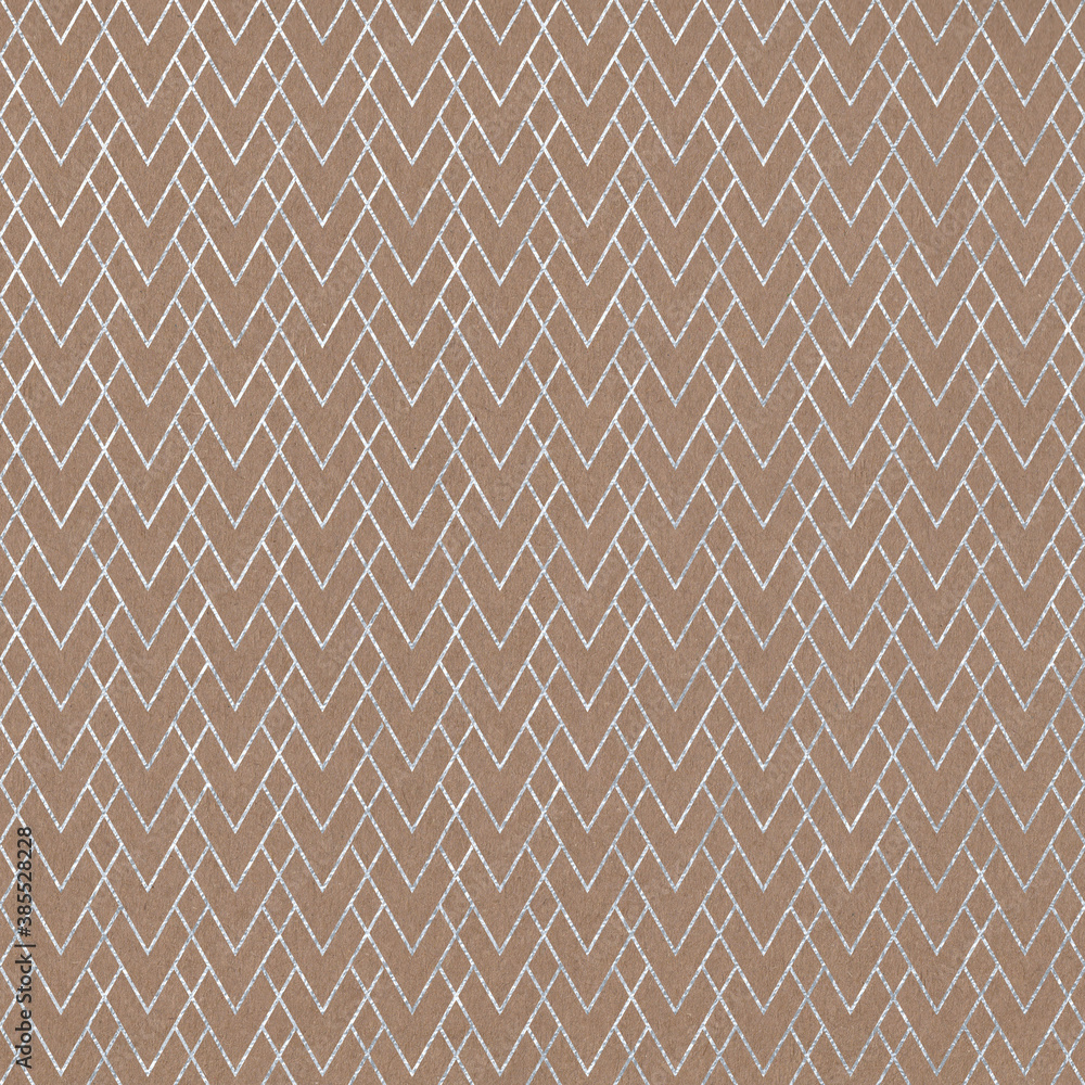 Silver Metallic Pattern on Kraft Paper Texture Background Silver Metallic Pattern on Kraft Paper Texture Background