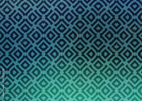 Light Blue, Green vector texture with lines, rhombuses.