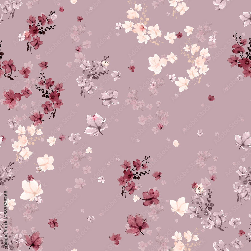Beautiful orchid flowers seamless pattern Beautiful orchid flowers seamless pattern