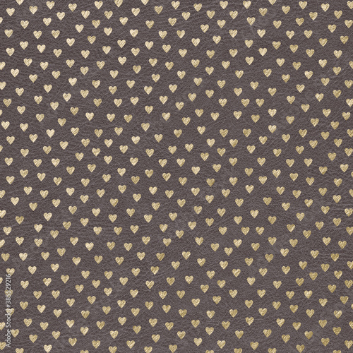 Metallic Champagne Gold Pattern on Leather Texture Background, Digital Paper