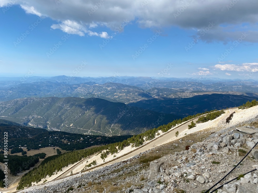 Vue du sommet du Mont Ventoux