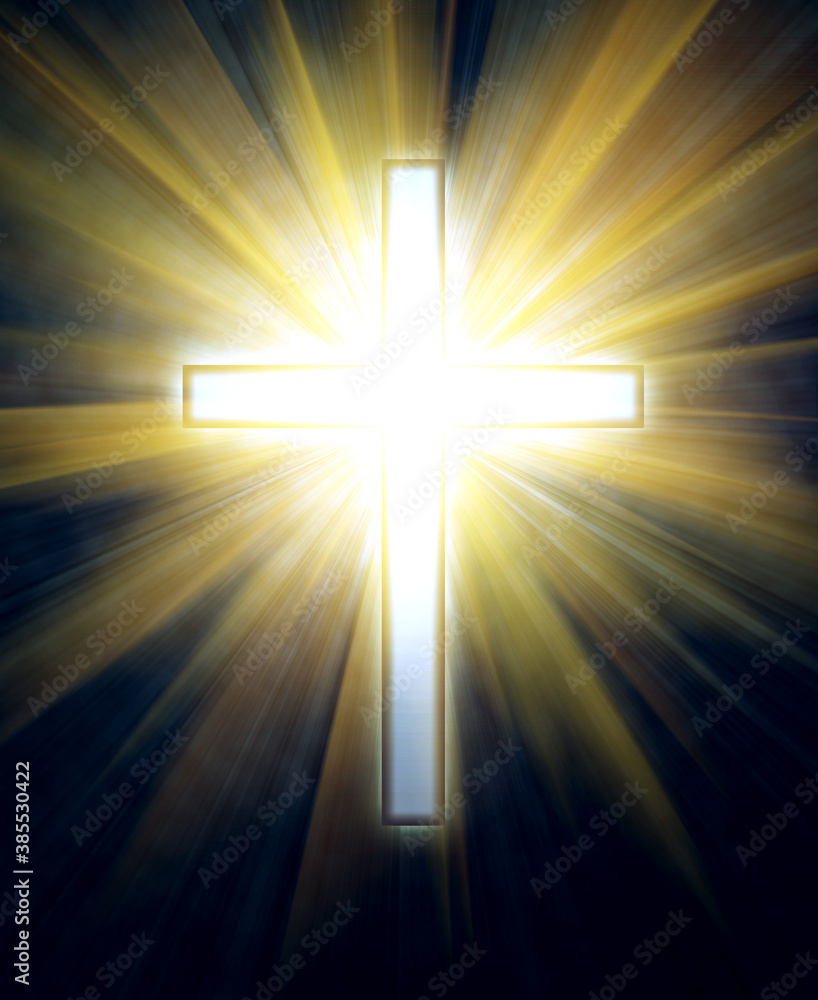 glowing cross glowing cross