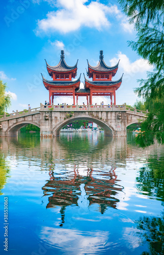 Canvas Print Environment of Guhua garden, Fengxian District, Shanghai, China