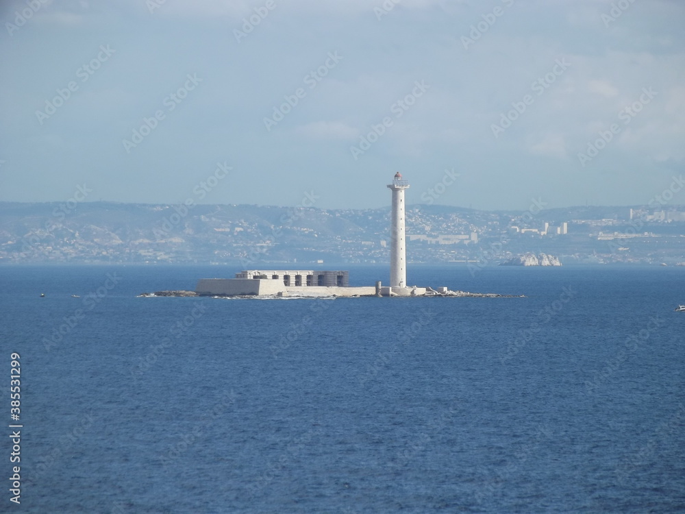 Leuchtturm vor Marseille, Frankreich, France